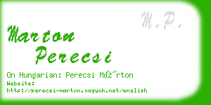 marton perecsi business card